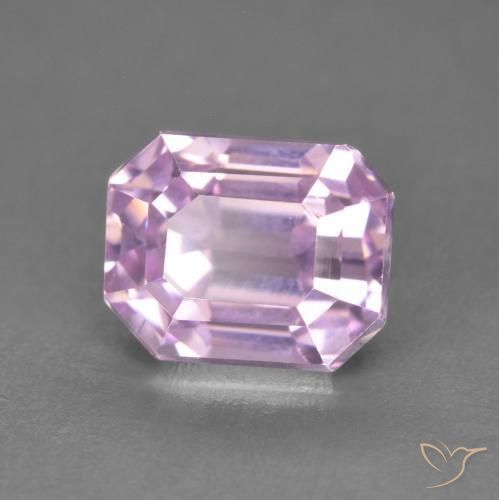 Kunzita Roxo Real Rosa Natural 3.41ct, Corte Octógono / Esmeralda, VVS