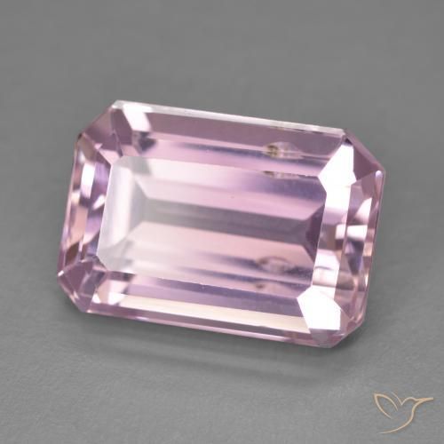 Kunzita rosa médio Natural 9.85ct, Corte Octógono / Esmeralda, VS