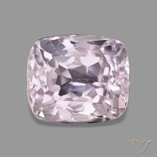 Kunzita rosa natural 3,53ct, almofada cortada, VS