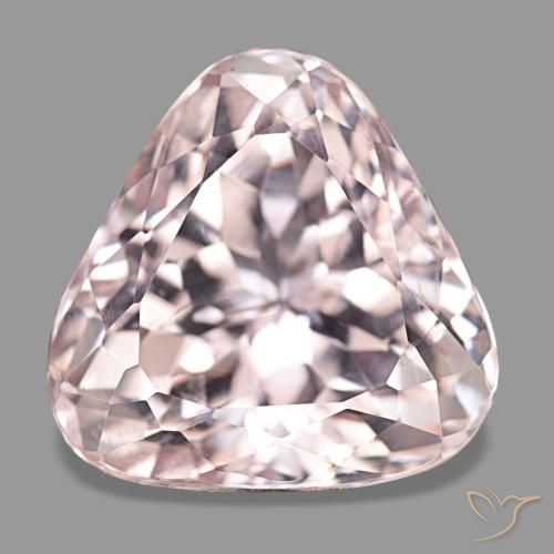 Kunzita rosa natural 13,45ct, trillion, VS