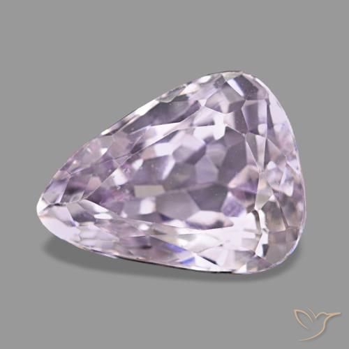 Kunzita rosa natural 3,75ct, formato de pêra, VS