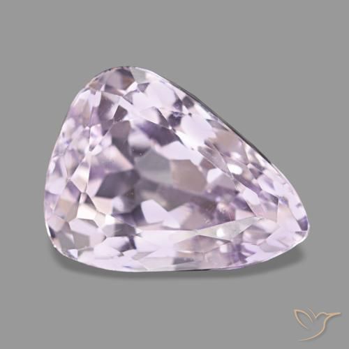 Kunzita rosa natural 3,75ct, formato de pêra, VS