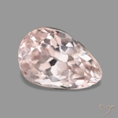 Kunzita rosa natural 3,48ct, formato de pêra, VS-SI