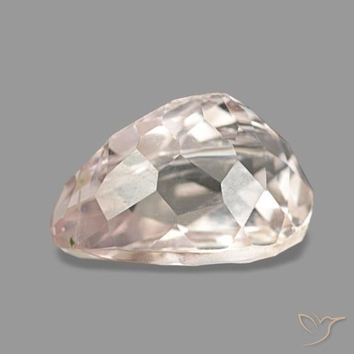 Kunzita rosa natural 3,48ct, formato de pêra, VS-SI