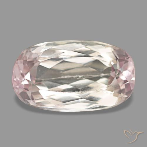 Kunzita rosa natural 4,37ct, corte oval, VS
