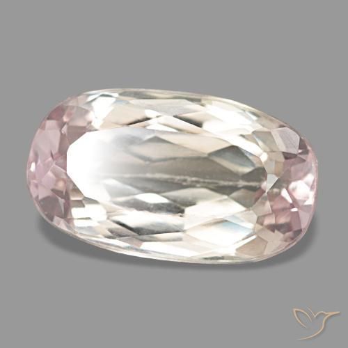 Kunzita rosa natural 4,37ct, corte oval, VS