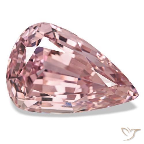 Kunzita rosa natural 166,37ct, formato de pêra, VVS