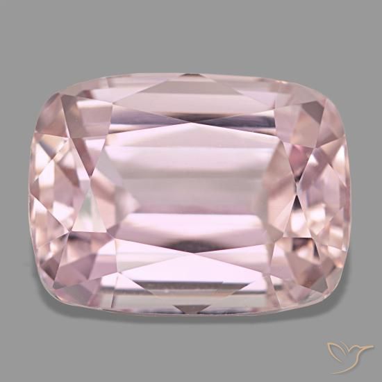 Kunzita rosa natural 10,60ct, almofada cortada, VVS