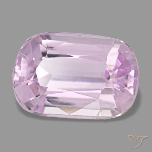 Kunzita rosa natural 2,59ct, almofada cortada, VS