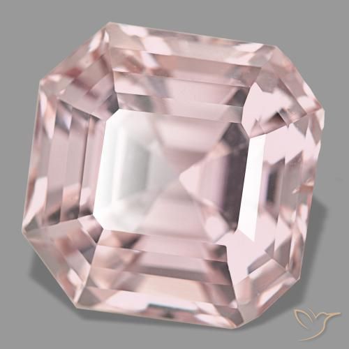 Kunzita rosa natural 48,86ct, corte esmeralda, VS