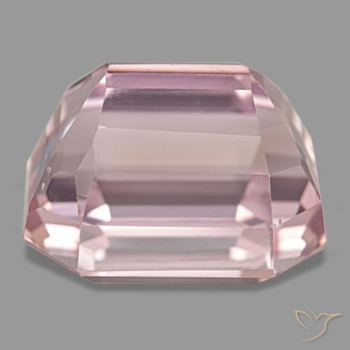 Kunzita rosa natural 33,54ct, corte esmeralda, VVS-VS