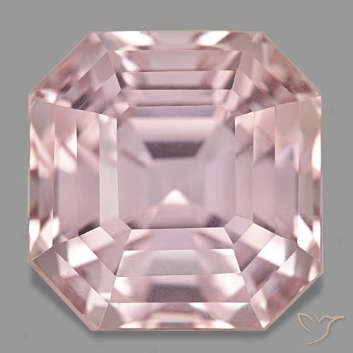 Kunzita rosa natural 43,25ct, corte esmeralda, VS