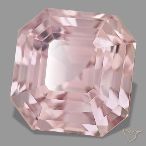 Kunzita rosa natural 43,25ct, corte esmeralda, VS