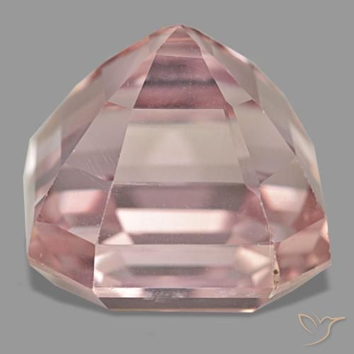 Kunzita rosa natural 43,25ct, corte esmeralda, VS
