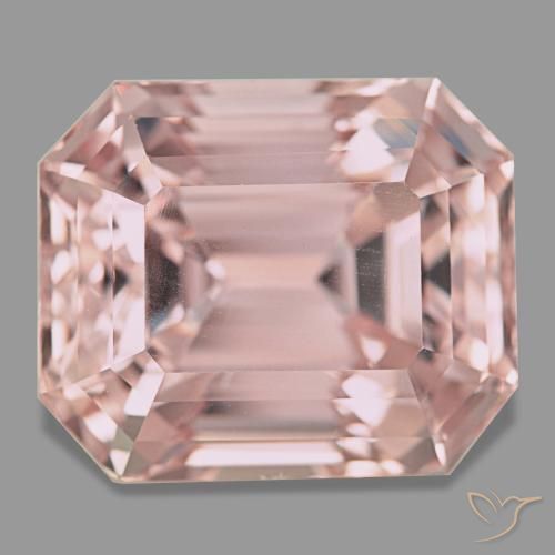 Kunzita rosa natural 38,18ct, corte esmeralda, VVS-VS