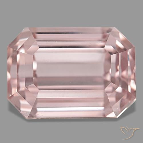 Kunzita rosa natural 60,39ct, corte esmeralda, VVS-VS