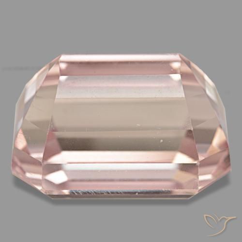 Kunzita rosa natural 60,39ct, corte esmeralda, VVS-VS