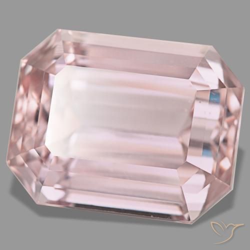 Kunzita rosa natural 48,54ct, corte esmeralda, VVS-VS