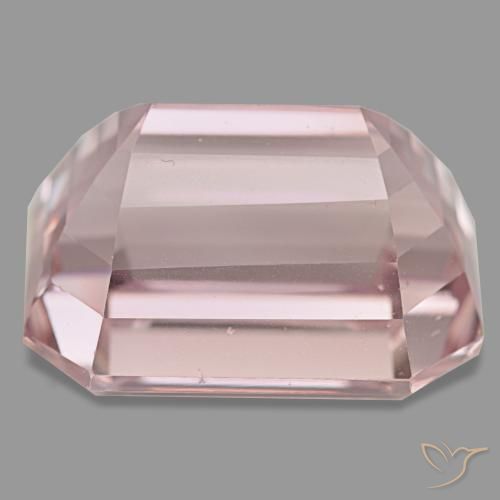 Kunzita rosa natural 48,54ct, corte esmeralda, VVS-VS