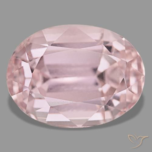 Kunzita rosa natural 35,28ct, corte oval, VS