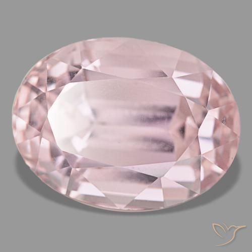 Kunzita rosa natural 35,28ct, corte oval, VS