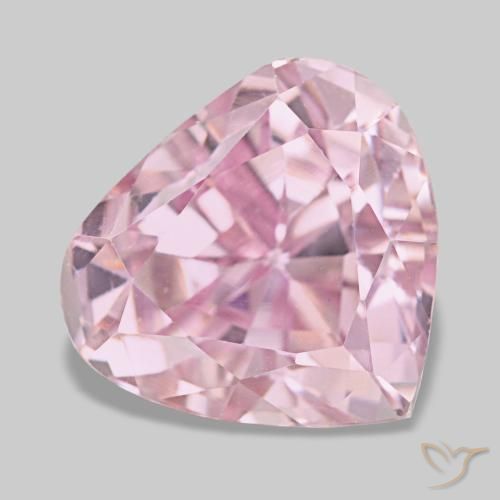 Kunzita rosa natural 13,91ct, formato de pêra, VS