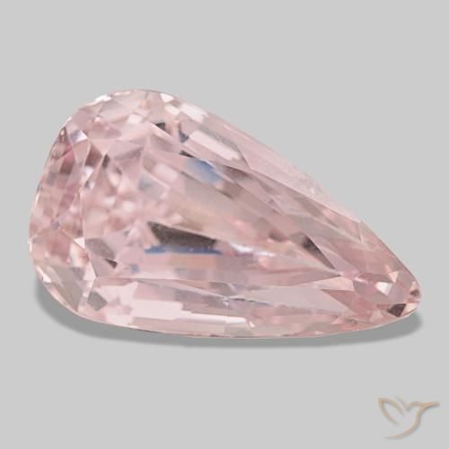 Kunzita rosa natural 30,90ct, formato de pêra, VS