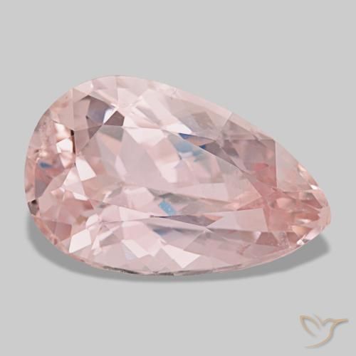Kunzita rosa natural 23,91ct, formato de pêra, VS