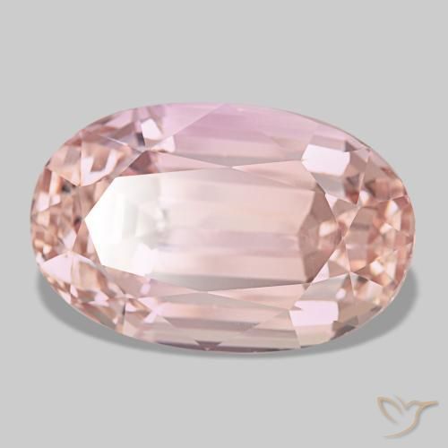 Kunzita rosa natural 41,29ct, corte oval, VVS-VS