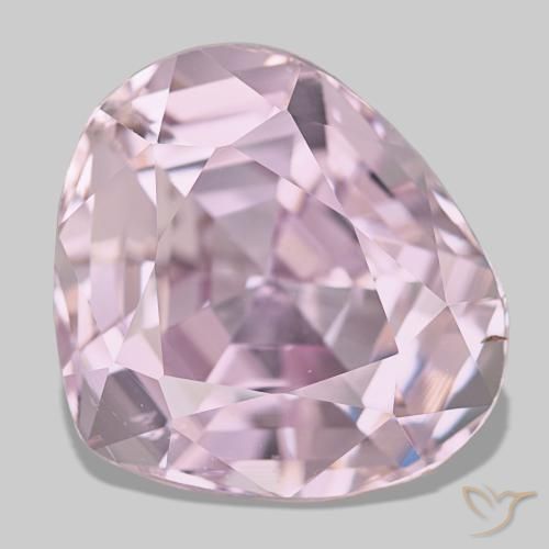 Kunzita rosa natural 22,48ct, formato de pêra, VS