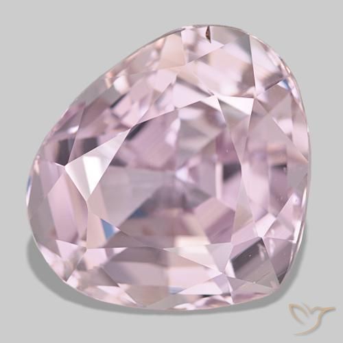 Kunzita rosa natural 22,48ct, formato de pêra, VS
