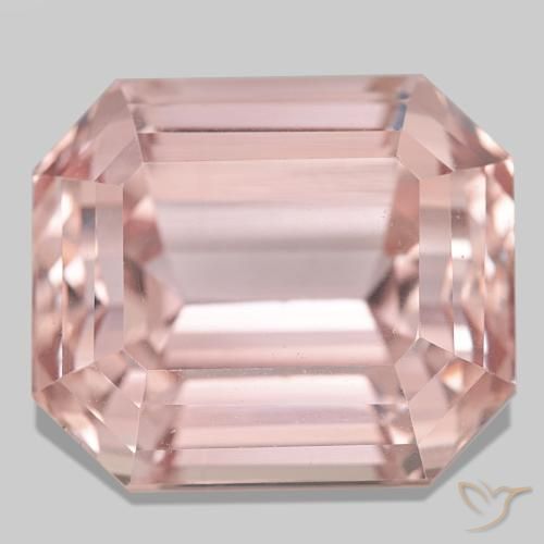 Kunzita rosa natural 58,55ct, corte esmeralda, VVS-VS