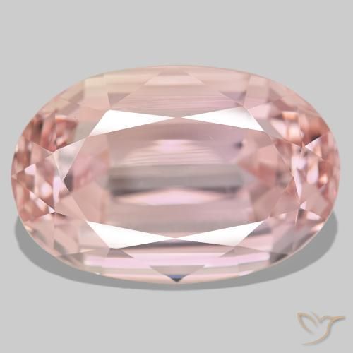 Kunzita rosa natural 76,84ct, corte oval, VVS