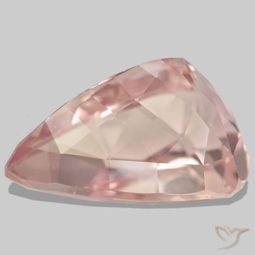Kunzita rosa natural 96,69ct, formato de pêra, VS