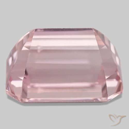 Kunzita rosa natural 27,93ct, corte esmeralda, VVS