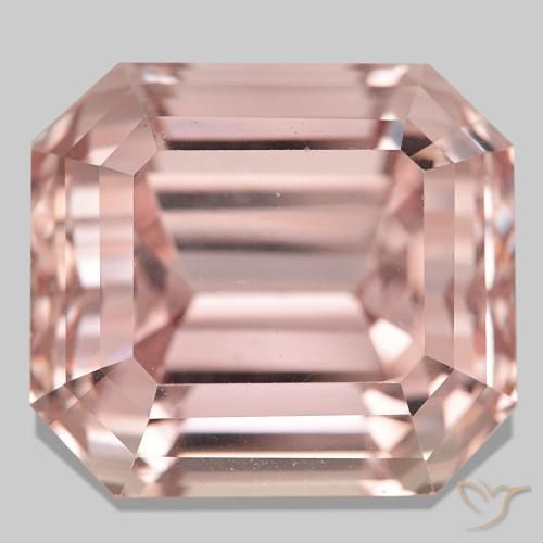 Kunzita rosa natural 77,76ct, corte esmeralda, VS