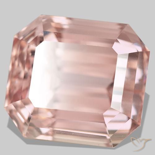 Kunzita rosa natural 77,76ct, corte esmeralda, VS