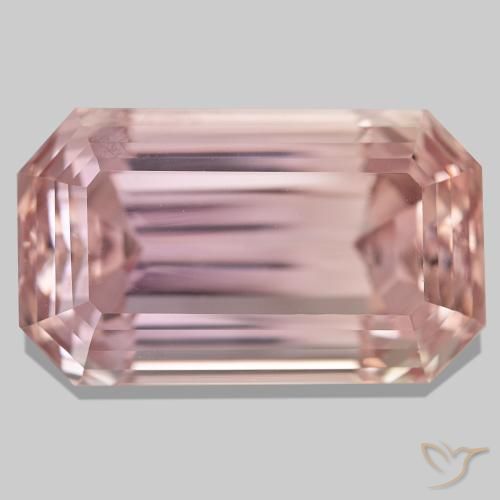 Kunzita rosa natural 111,45ct, corte esmeralda, VVS