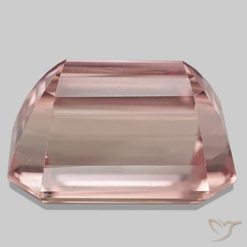 Kunzita rosa natural 106,75ct, corte esmeralda, VVS