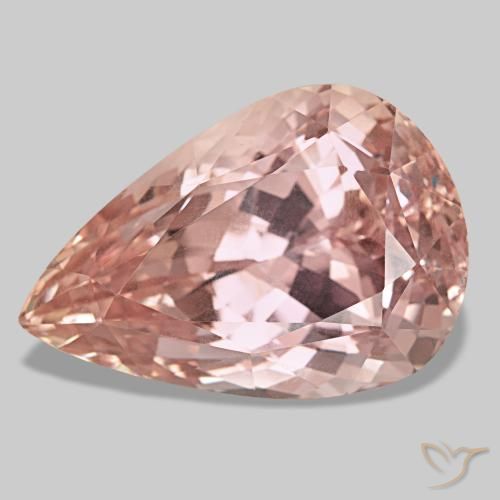 Kunzita rosa natural 117,27ct, formato de pêra, VVS
