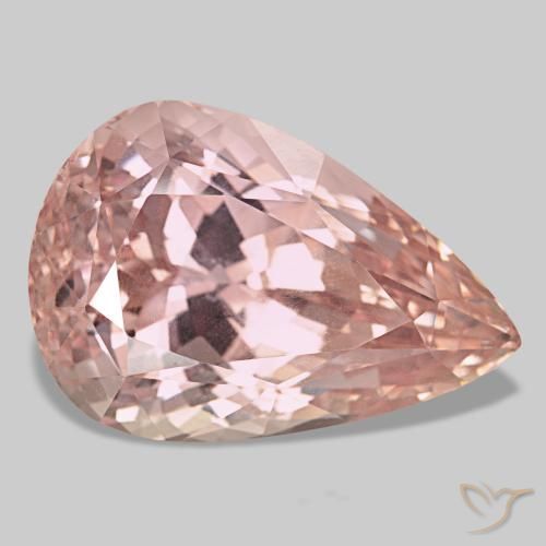 Kunzita rosa natural 117,27ct, formato de pêra, VVS