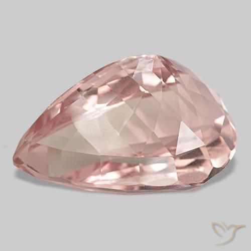 Kunzita rosa natural 117,27ct, formato de pêra, VVS
