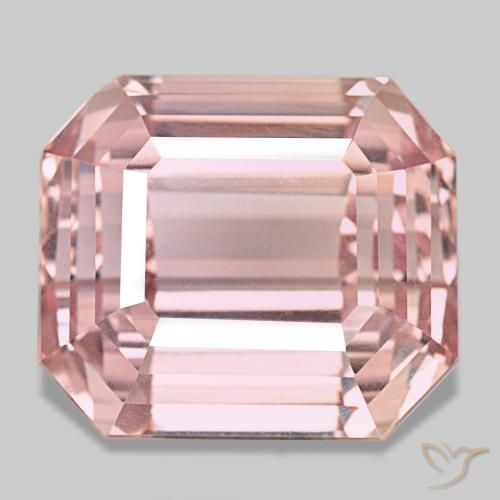 Kunzita rosa natural 145,50ct, corte esmeralda, VVS