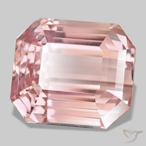 Kunzita rosa natural 145,50ct, corte esmeralda, VVS
