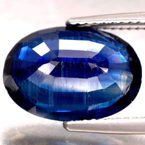 Cianita azul natural 6,50ct, corte oval, VS
