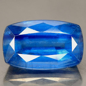 Cianita azul natural 2,86ct, almofada cortada, SI