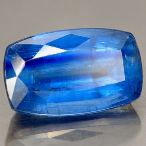Cianita azul natural 2,86ct, almofada cortada, SI