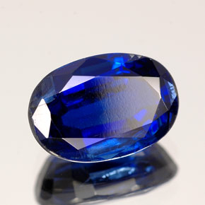 Cianita azul natural 3,53ct, corte oval, SI
