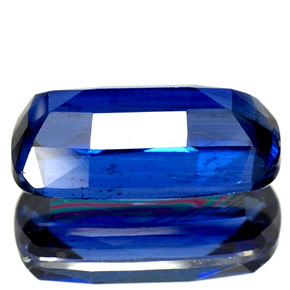 Cianita azul natural 2,41ct, almofada cortada, SI