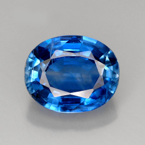 Cianita azul natural 4,92ct, corte oval, VS
